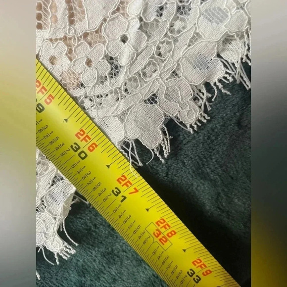 White Lace‎ Halter Mini Dress Boho Bohemian Rehearsal Size XS 0274 - Picture 3 of 6